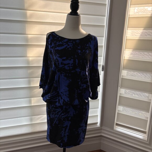 Nicole Miller Blue/Black Dress - Size S - Picture 3 of 16